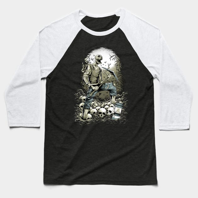 Graveyard Shift Baseball T-Shirt by Dark Planet Tees